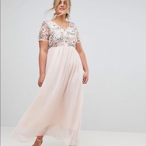 Maxi Dress With Sequin Top